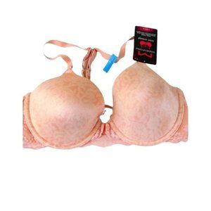 Maidenform Bare Shoulders Peach Bra 34C NWT